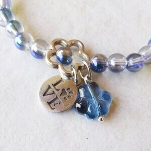 Shimmering Pet Lovers Stretch Bracelet 7" Wrists! Dog Cat Paws Pawprint Animal